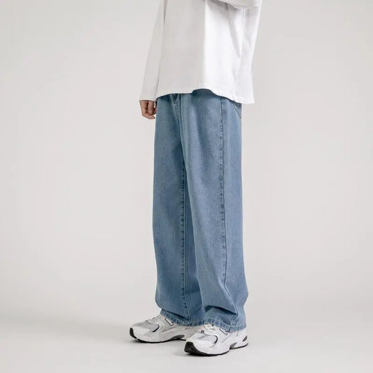 Trendy Wide-leg Drape Mopping Pants Ocean View Dining