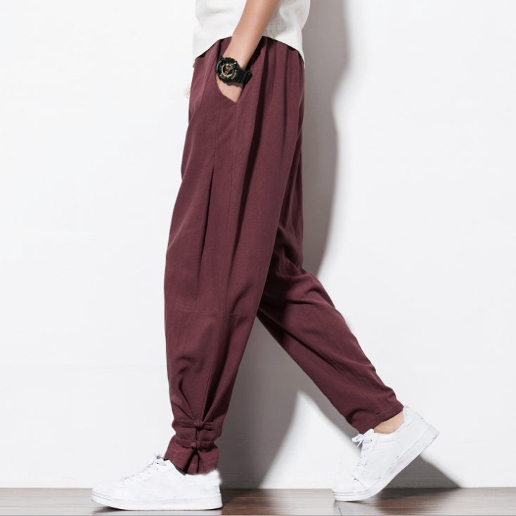 Autumn Harem Pants Linen Hemp