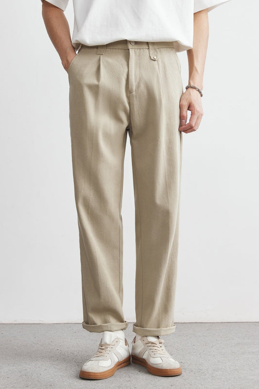 Straight Drooping Casual Pants Men's Loose Suit Pants