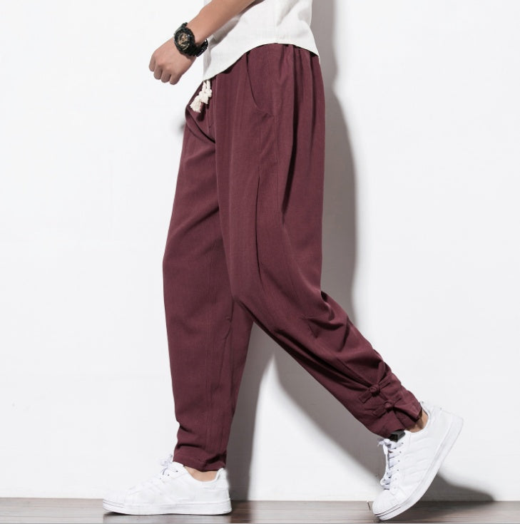 Autumn Harem Pants Linen Hemp