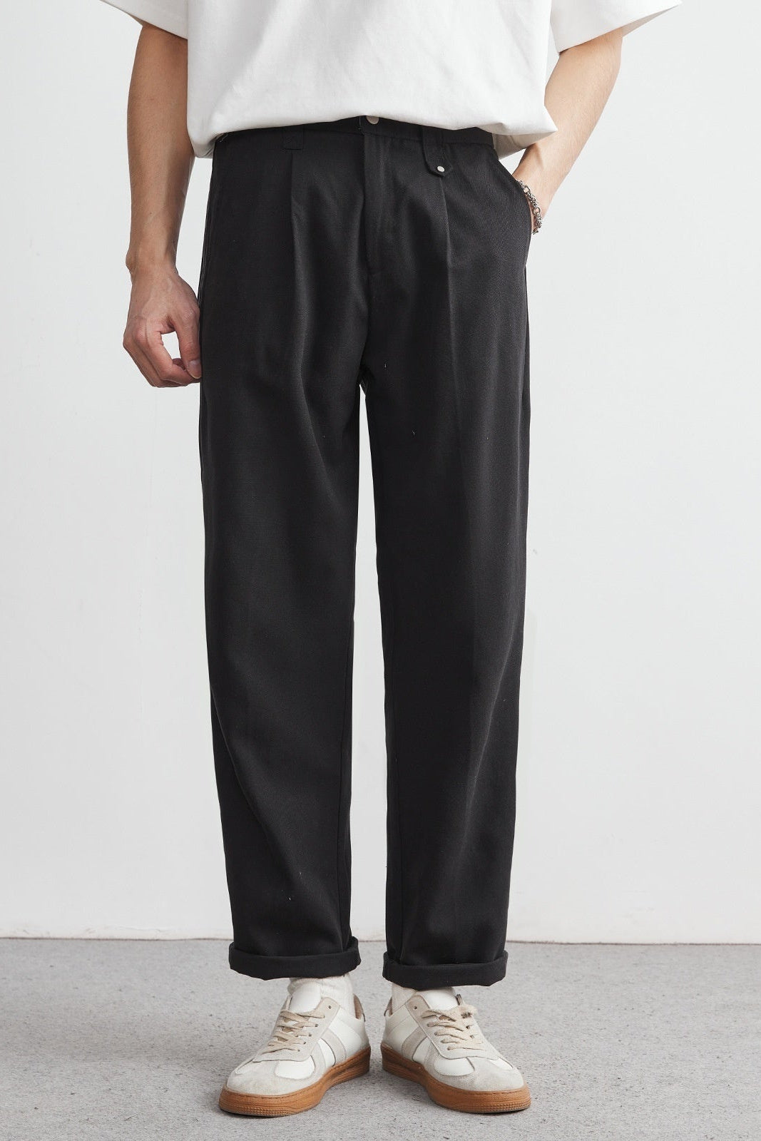 Straight Drooping Casual Pants Men's Loose Suit Pants