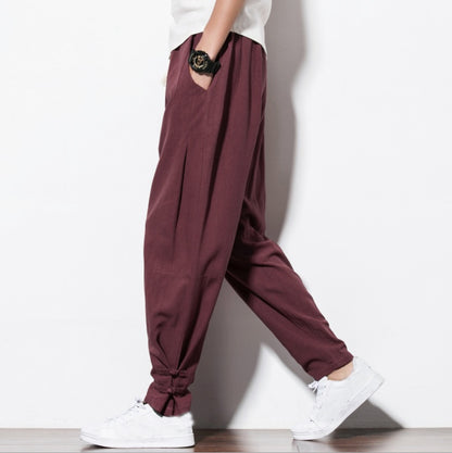 Autumn Harem Pants Linen Hemp