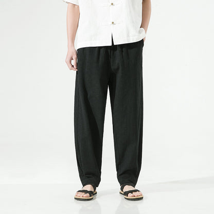 Men's Casual Pants Fashion Linen Trendy Straight