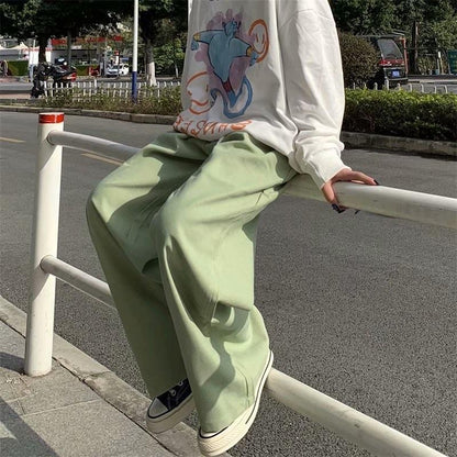 Trendy Wide Leg Casual Pants